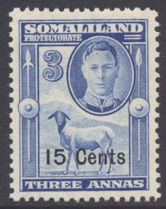 Somaliland Scott 118 - SG127, 1951 New Currency 15c on 3a MH*