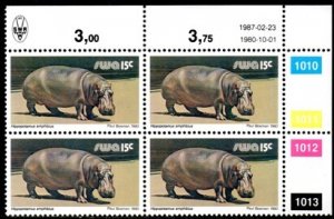 SWA - 1980 Wildlife 15c 1987.02.23 Plate Block MNH** SG 359a