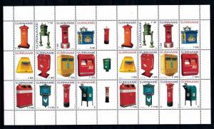 [SUV1253] Surinam Suriname 2004 Mail boxes Miniature Sheet with tab MNH