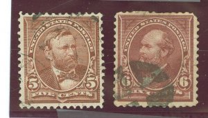 United States #255-256 Used Multiple