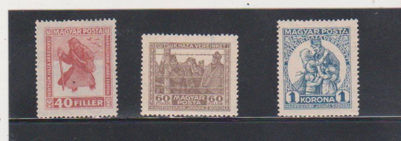 Hungary Scott # B69-B71 MH* Prisoner semi-postal set