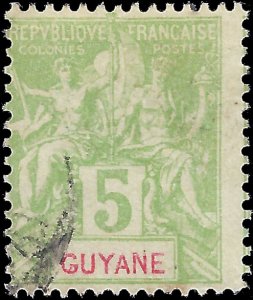 French Guiana 1900 YT 43 u vg