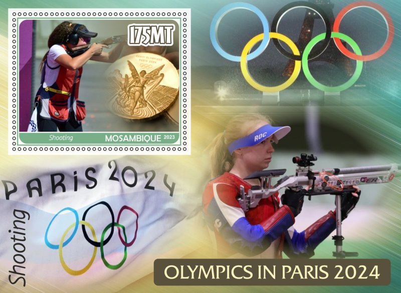 Stamps.Olympic Games Paris 2024 2023 year, 6 sheets  perforated  NEW