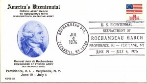 US BICENTENNIAL REENACTMENT OF ROCHAMBEAU MARCH AT PEEKSKILL, NEW YORK