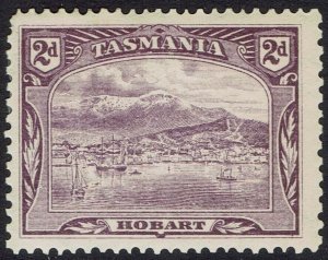 TASMANIA 1905 HOBART 2D LITHOGRAPHED WMK CROWN/A PERF 12½ X 11