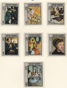 Aden - Kathiri State Mi194A-200A, Paintings by Degas, Mint NH