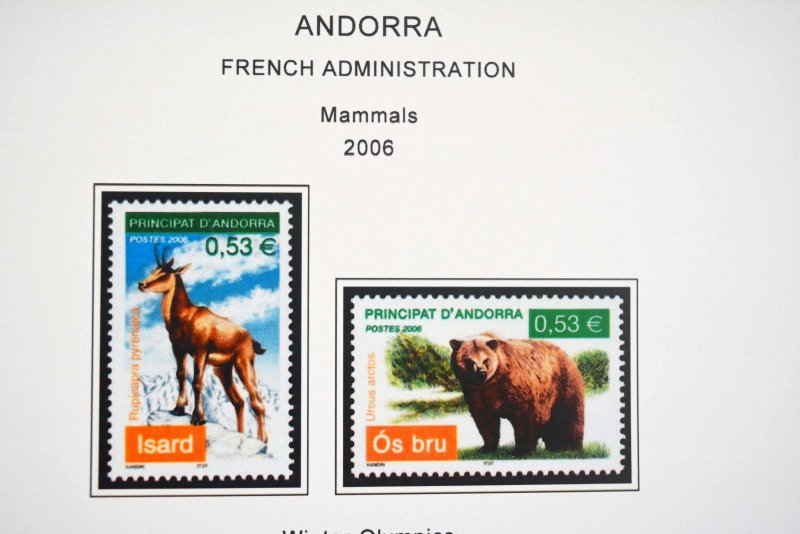 COLOR PRINTED ANDORRA [FRENCH] 1931-2020 STAMP ALBUM PAGES (100 illustr. pages)