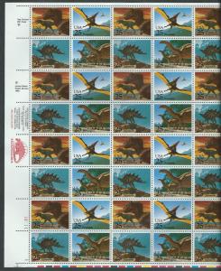 United States  Scott 2422-25  Sheet  MNH Prehistoric Animals