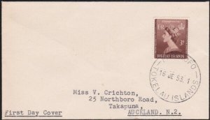 TOKELAU 1953 Coronation FDC - Fakaofo cds..................................a7720