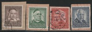 Germany Bund Scott # B334 - B337, used, opp