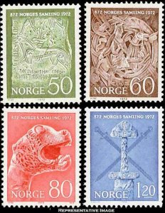 Norway Scott 586-589 Mint never hinged.
