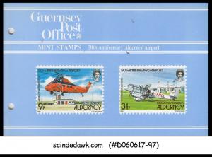 ALDERNEY - 1985 50th Anniversary Alderney Airport - FOLDER (5V MNH) ID:B71