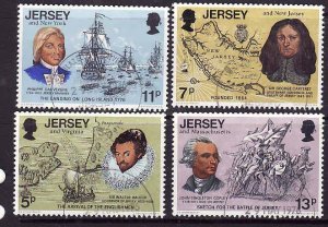 Jersey-Sc#160-3- id8-used set-Maps-Ships-US Bicentennial-1976-