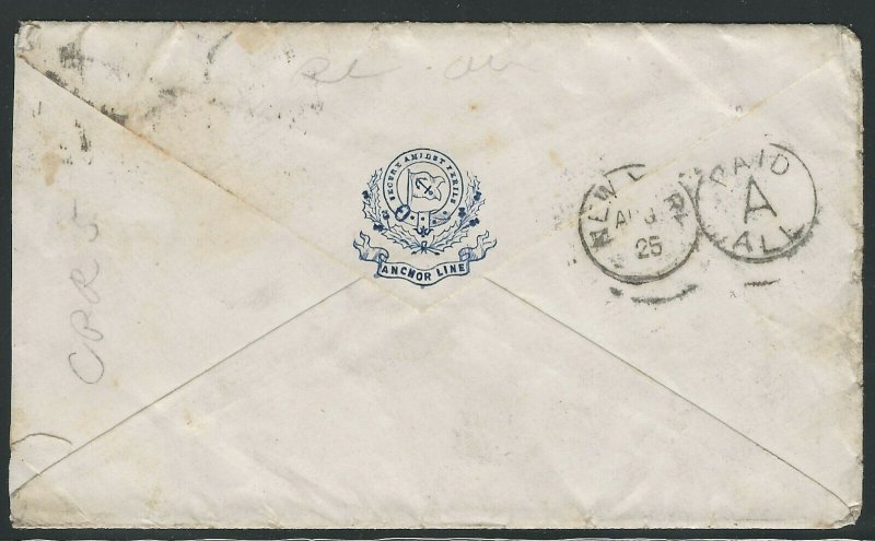 Great Britain 1878, Scott #66 Pair on Cover, Glasgow, Scotland to Cornwall, PA