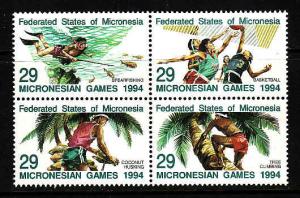 Micronesia-Sc#192-unused NH block-Micronesian Games-Sports-