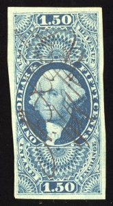US Scott R78a Used $1.5 blue Inland Exchange Revenue Lot AR059 bhmstamps