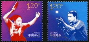 CHINA 2013-24 Table Tennis Jointly Issued by China & Sweden Sport Stamp 2V MNH