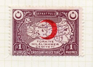 Turkey Crescent Issue Optd 1928 Issue Fine Mint Hinged 1K. NW-270338