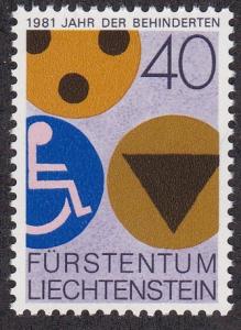 Liechtenstein # 712, International Year of the Disabled, NH, 1/2 Cat.