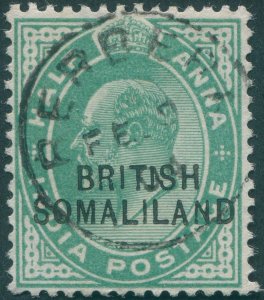 Somaliland Protectorate 1903 ½a green SG25 used