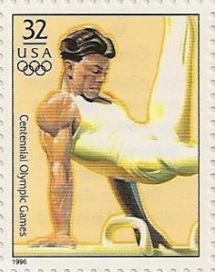 US 3068r Atlanta Olympic Games Men's Gymnastics 32c single MNH 1996