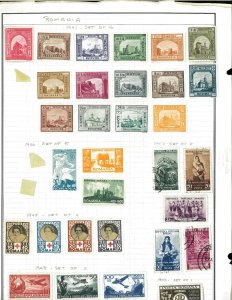 Romania M (mostly), CTO & Postally Used Hinged on 2 H.E.Harris Pages