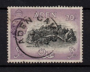 Aden QEII 1953 20/- black & violet SG72 fine CDS used WS36600