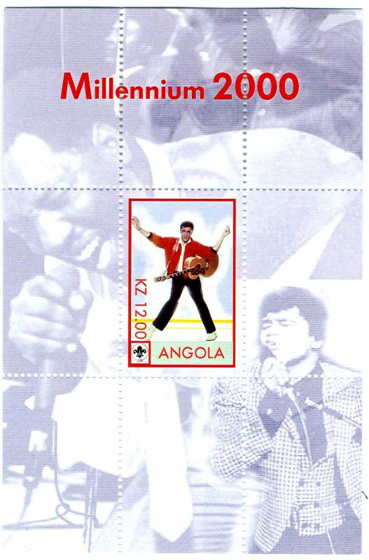 Angola Millennium 2000 Elvis Presley s/s Perforated mnh.vf