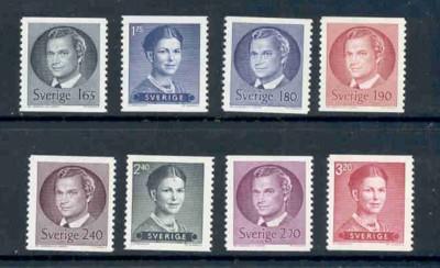 Sweden Sc 1366-73 1981-4 King & Queen coil stamp set mint NH