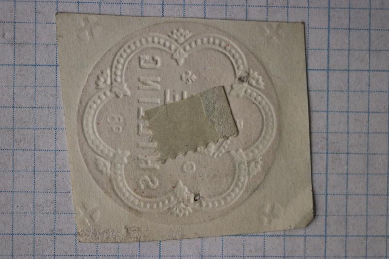 GB Revenue Embossed stamped paper 1898 Official Government ovpt G 1sh shilling