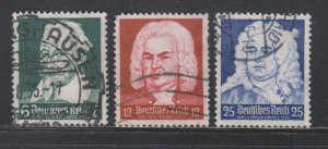 Germany,  Schutz-Bach-Handel (SC# 456-458) Used Set