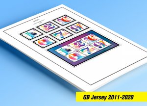 COLOR PRINTED JERSEY 2011-2020 STAMP ALBUM PAGES (135 illustrated pages)