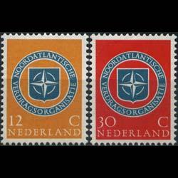 NETHERLANDS 1959 - Scott# 377-8 NATO 10th. Set of 2 LH