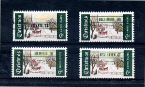 WINTER SUNDAY SCOTT 1384a FOUR PRECANCELED STAMPS MINT NEVER HINGED