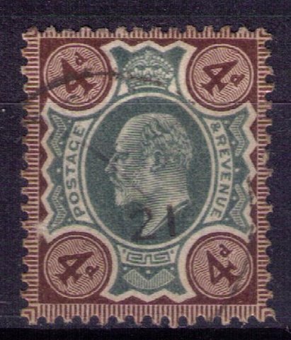 Great Britain Scott #133 greyl/brown/org used  (Sg238) KEVII-F-VF