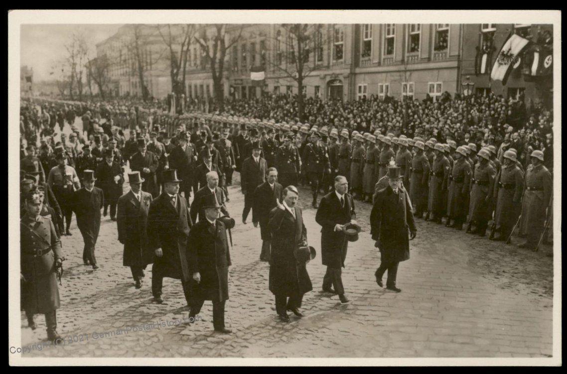 3rd Reich Germany Adolf Hitler 1933 Hindenburg Potsdam RPPC UNUSED ...