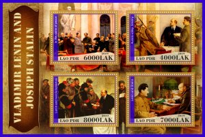 Stamps. Famous people. J. Stalin, V. Lenin  2019 1+1 sheets perforated