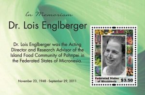 Micronesia 2013 - Dr. Lois Englberger - Souvenir Stamp Sheet - Scott #1033 - MNH