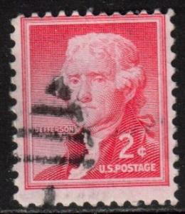 US Scott 1033, 1954 Liberty Issue 2c Jefferson used