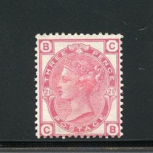 GREAT BRITAIN SCOTT #83 QUEEN VICTORIA 3p MINT HINGED REMNANT -SCOTT VALUE $575.