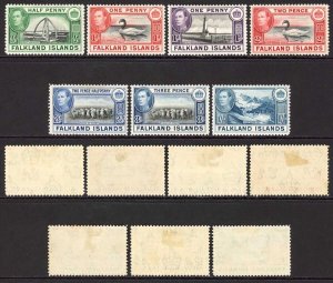 Falkland Is 1937 Selection of values to 1/- m/m