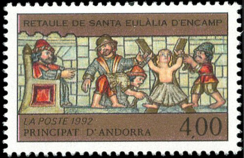 French Andorra 1992 #420 MNH. Religious art