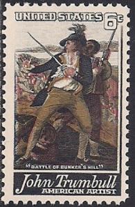 #1361 6 cent John Trumbull, mint OG NH VF