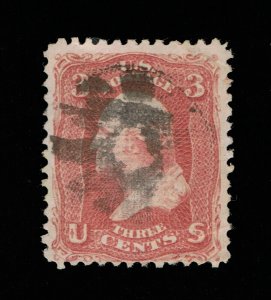 AFFORDABLE SCOTT #88 F-VF USED 1868 ROSE 3¢ WASHINGTON E-GRILL CORK FANCY CANCEL