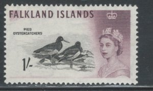 Falkland Islands 1960 Queen Elizabeth II & Pied Oystercatcher 1sh Scott # 137 MH