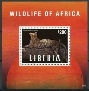 Liberia 2013 MNH Wildlife of Africa 1v S/S Leopard Animals Pantera Pardus Pardus