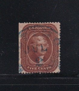 30 VF used neat blue cancel with nice color cv $ 1330  see pic 