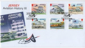 Jersey 2012 FDC Sc 1571-1576 Jersey Airport 75th ann Set of 6 Airplanes
