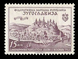 Yugoslavia #368 Cat$10, 1952 1st Yugolslav Philatelic Exhibition, never hinged