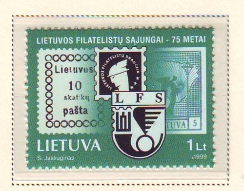 Lithuania Sc 636 1999 75th Philatelic Soc stamp mint NH